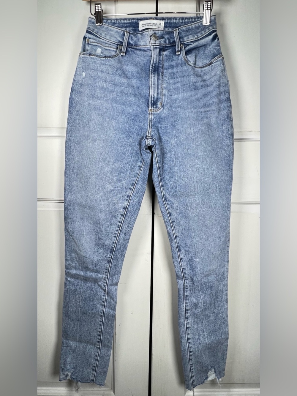 Abercrombie & Fitch High Rise Super Skinny Ankle Jeans Light Wash 26/2L EUC